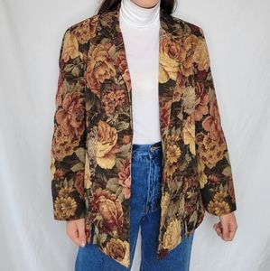 Grandma Floral Oversized Blazer